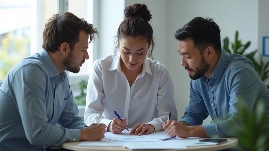 Профессиональная команда аналитиков, совместно работающих над данными в современном офисе