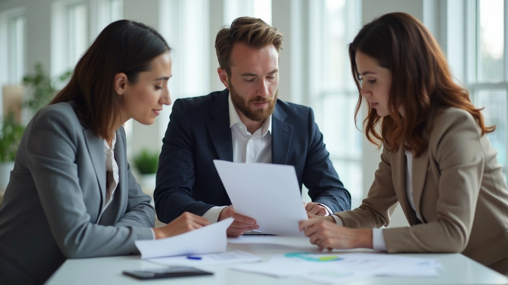 Команда профессионалов обсуждает аналитические результаты и стратегию вокруг рабочего стола